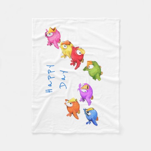 Couverture Polaire Joyeux Flying Birds Baby Fleece Blanket Sparrows (Devant)