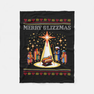 Couverture Polaire Joyeux Glizzmas Tacky Drôle Joyeux Noël Hot Dog