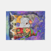 Couverture Polaire Joyeux Gnomes Noël Baby Fleece Blanket (Devant (Horizontal))