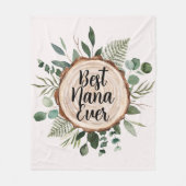 Couverture Polaire Joyeux grand-parents Jour Bois rustique et feuilla (Devant)