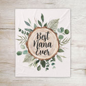 Couverture Polaire Joyeux grand-parents Jour Bois rustique et feuilla