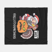 Couverture Polaire Joyeux Hallothanksmas (Devant (Horizontal))