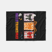 Couverture Polaire Joyeux Hallothanksmas Coquette Bows Halloween Merc (Devant (Horizontal))