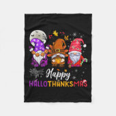 Couverture Polaire Joyeux Hallothanksmas Gnomes Lover Halloween Joyeu (Devant)