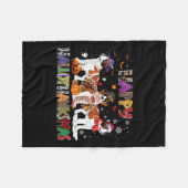Couverture Polaire Joyeux Hallothanksmas Saint Bernard Chien Hallowee (Devant (Horizontal))