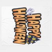 Couverture Polaire Joyeux Halloween (Devant (Horizontal))