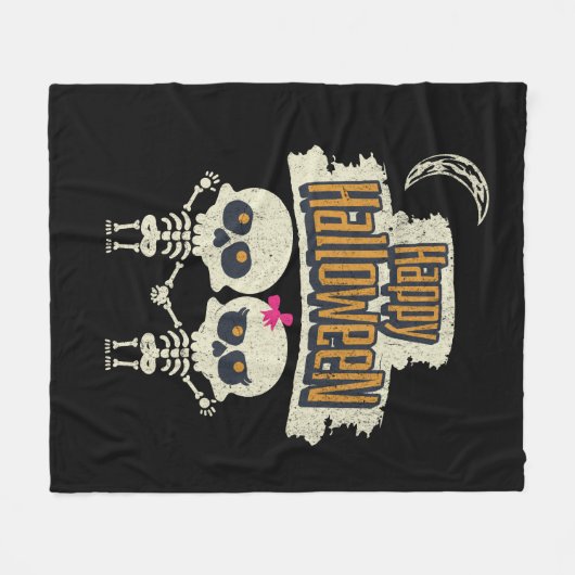 Couverture Polaire Joyeux Halloween (Devant (Horizontal))