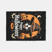 Couverture Polaire Joyeux Halloween Chien Manches Longues (Devant (Horizontal))