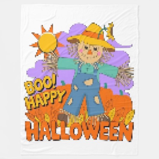 Couverture Polaire Joyeux Halloween garçon (Devant)