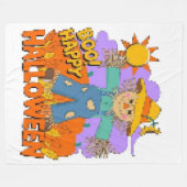 Couverture Polaire Joyeux Halloween garçon (Devant (Horizontal))