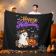 Joyeux Halloween Gentil Fantôme Citrouille Épouvan