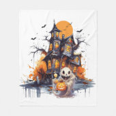 Couverture Polaire Joyeux Halloween Ghoul (Devant)