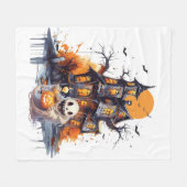 Couverture Polaire Joyeux Halloween Ghoul (Devant (Horizontal))