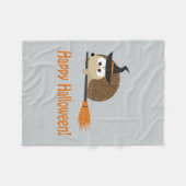 Couverture Polaire Joyeux Halloween ! Hedgehog Witch (Devant (Horizontal))