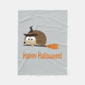 Couverture Polaire Joyeux Halloween ! Hedgehog Witch (Devant)
