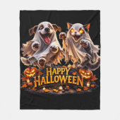 Couverture Polaire Joyeux Halloween peluche douillette (Devant)