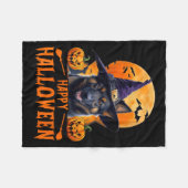Couverture Polaire Joyeux Halloween pour femmes Chien 1 (Devant (Horizontal))