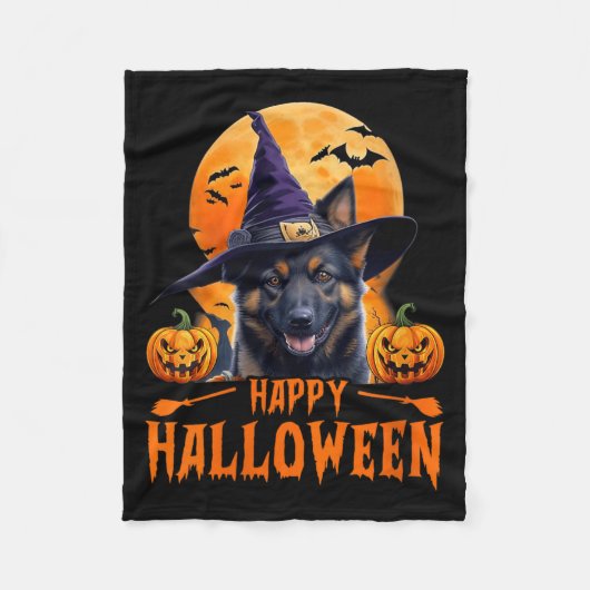 Couverture Polaire Joyeux Halloween pour femmes Chien 1 (Devant)