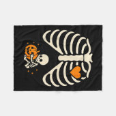 Couverture Polaire Joyeux Halloween Pregnant Baby Skeleton Mer Éffray (Devant (Horizontal))