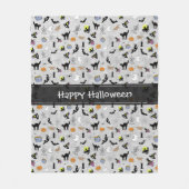 Couverture Polaire Joyeux Halloween Random Iconic Motif Grey (Devant)