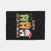 Couverture Polaire Joyeux Halloween Thanksgiving Noël Joyeux Hallo (Devant (Horizontal))