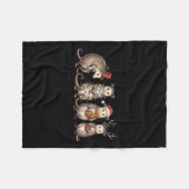 Couverture Polaire Joyeux Hissmas Opossum Noël Noël Noël Chapeau Noël (Devant (Horizontal))