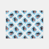 Couverture Polaire Joyeux Howlidays Black Russian Terrier (Devant (Horizontal))