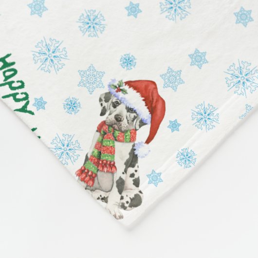 Couverture Polaire Joyeux Howlidays Great Dane (Coin)
