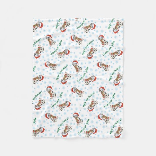 Couverture Polaire Joyeux Howlidays Great Dane (Devant)