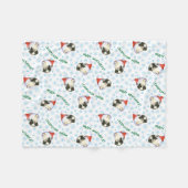 Couverture Polaire Joyeux Howlidays Japanese Chin (Devant (Horizontal))