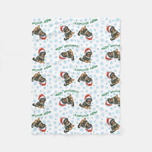 Couverture Polaire Joyeux Howlidays Tibétain Mastiff Fleece Blanket (Devant)