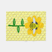 Couverture Polaire Joyeux Jour des abeilles Anniversaire Bumblebee (Devant (Horizontal))