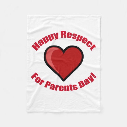 Couverture Polaire Joyeux jour du respect pour les parents ! (Devant)