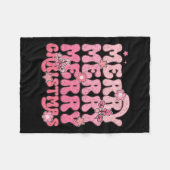 Couverture Polaire Joyeux Joyeux Joyeux Noël Festivité (Devant (Horizontal))