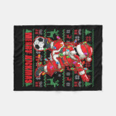 Couverture Polaire Joyeux Kickmas Noël Soccer Ball Laid Jeune Swe (Devant (Horizontal))