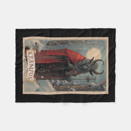 Couverture Polaire Joyeux Krampus Horreur Noël Doux moche mal P (Devant (Horizontal))