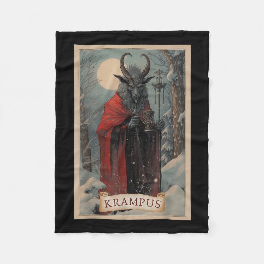 Couverture Polaire Joyeux Krampus Horreur Noël Doux moche mal P (Devant)