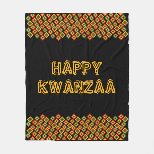 Couverture Polaire Joyeux Kwanzaa (Devant)