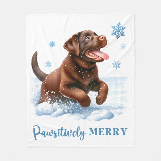 Couverture Polaire Joyeux Labrador Retriever Chien Chien Chien Chien  (Devant)