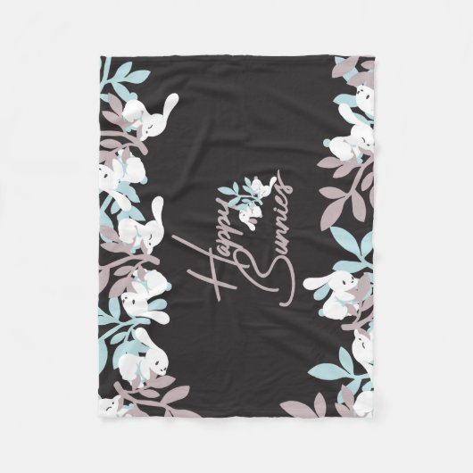 Couverture Polaire Joyeux lapins (Devant)