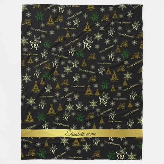 Couverture Polaire joyeux modèle du nom de noël (Devant)