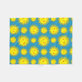 Couverture Polaire Joyeux Motif de dessin face soleil (Devant (Horizontal))