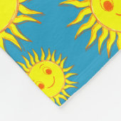 Couverture Polaire Joyeux Motif de dessin face soleil (Coin)