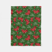 Couverture Polaire Joyeux Motif Noël Rouge Blanc Et Vert (Devant)