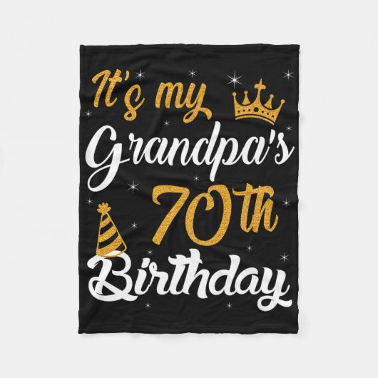 Couverture Polaire Joyeux My Grandpas 70e anniversaire 1955 70 ans (Devant)