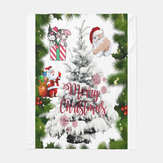 Couverture Polaire Joyeux Noël (Devant)