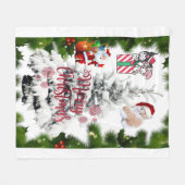 Couverture Polaire Joyeux Noël (Devant (Horizontal))