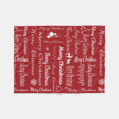 Couverture Polaire Joyeux Noël (Devant (Horizontal))