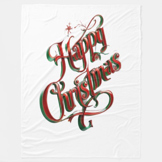 Couverture Polaire Joyeux Noël (Devant)