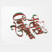Couverture Polaire Joyeux Noël (Devant (Horizontal))